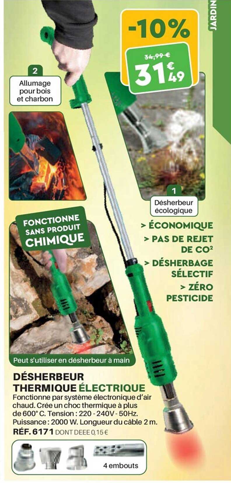 désherbeur thermique électrique