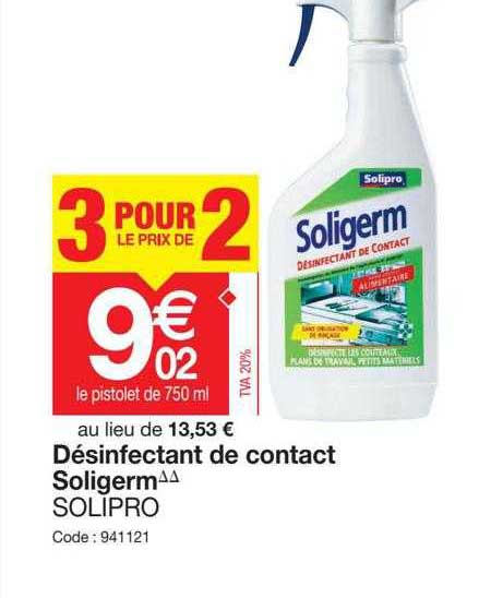 désinfectant de contact soligerm solipro