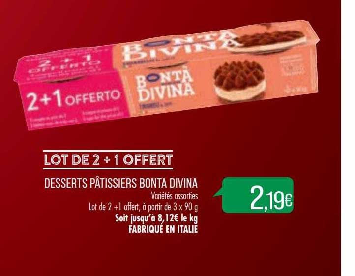 desserts pâtissiers bonta divina