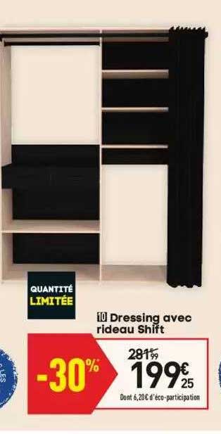 dressing avec rideau shift