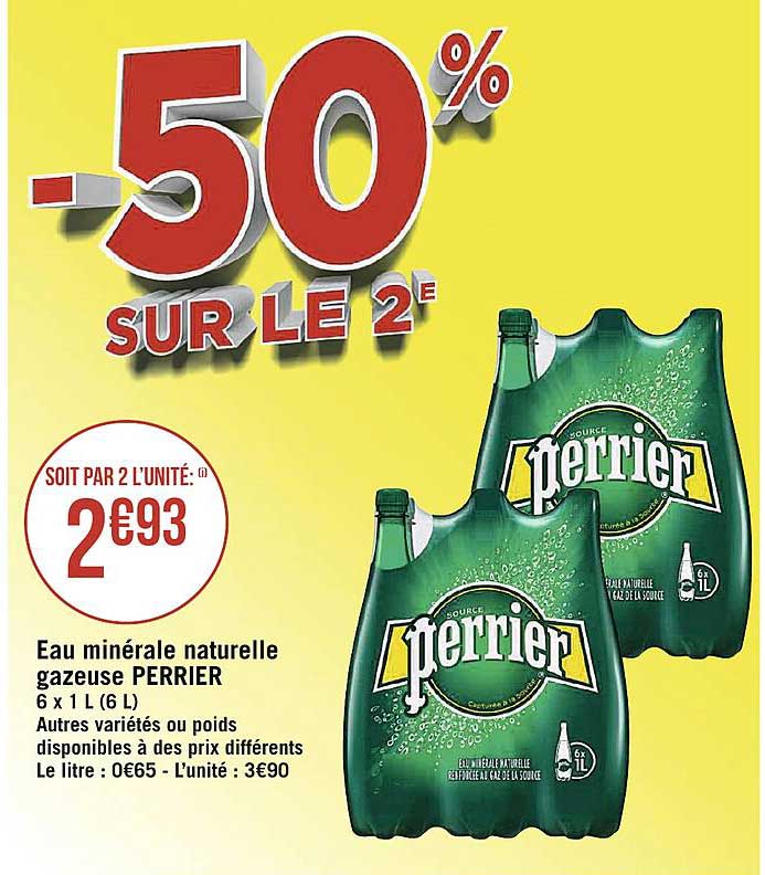 Eau Minérale Naturelle Gazeuse Perrier