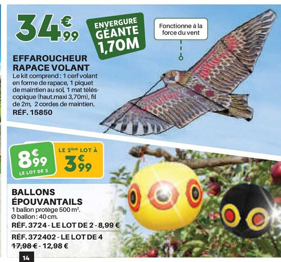 effaroucheur rapace volant, ballons épouvantails