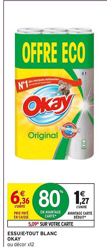 essuie-tout blanc okay