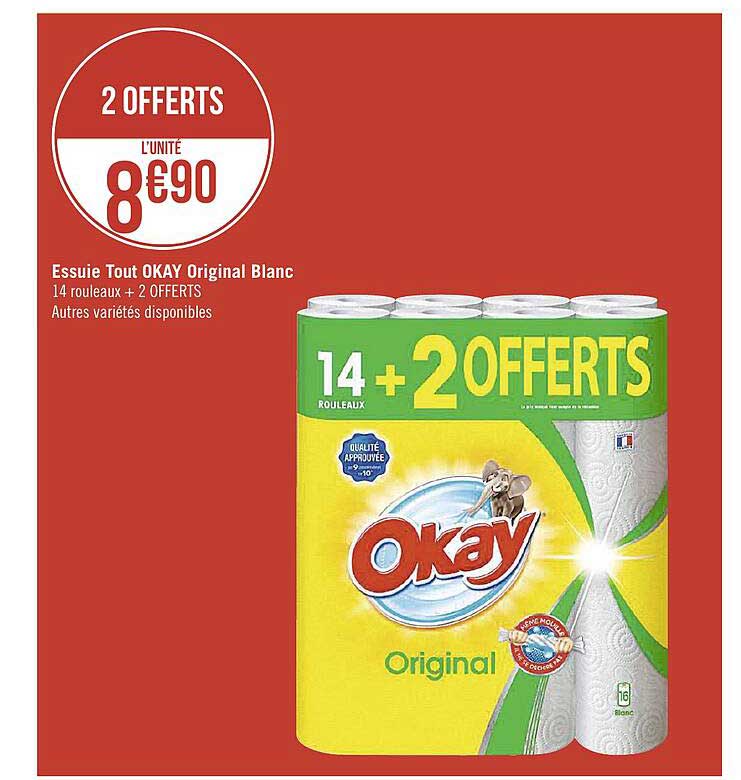 Essuie Tout Okay Original Blanc