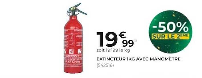extincteur 1kg avec manomètre