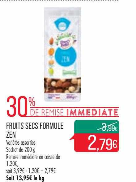 fruits secs formule zen