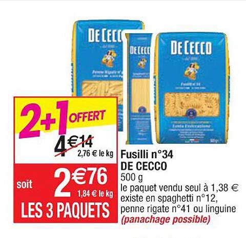 fusilli n°34 de cecco