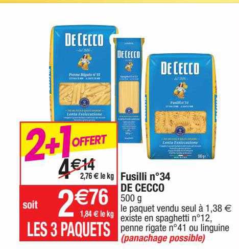 fusilli n°34 de cecco