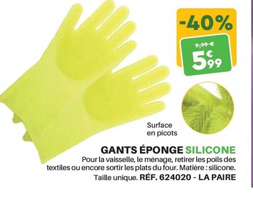 Gants éponge Silicone