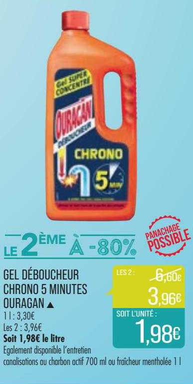 gel déboucheur chrono 5 minutes ouragan