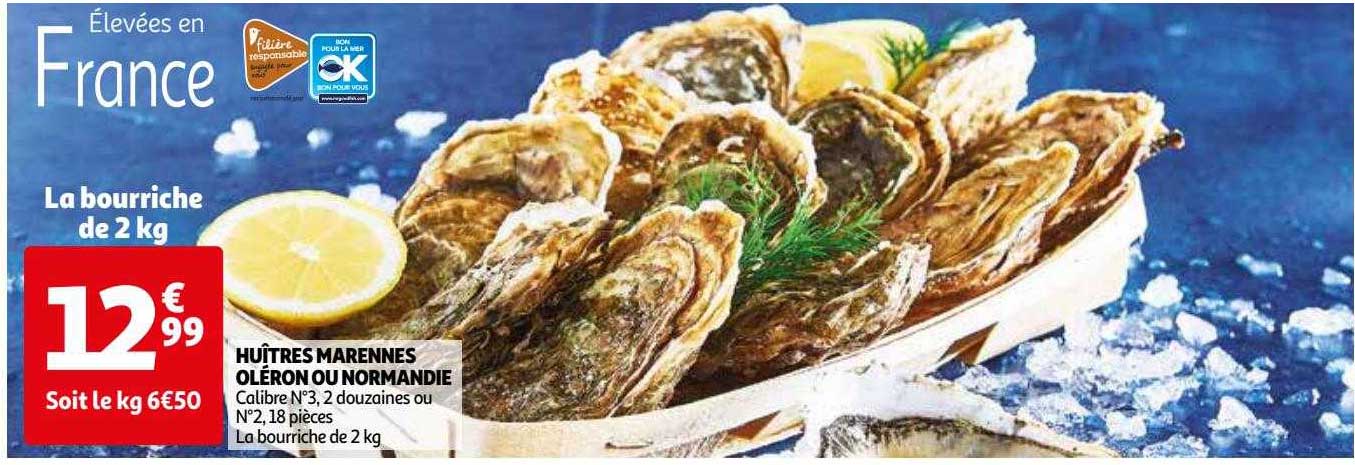 huîtres marennes oléron ou normandie