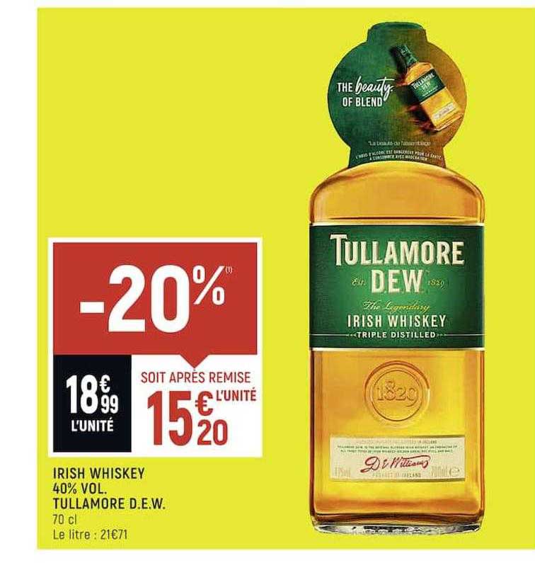 irish whiskey 40% vol. tullamore d.e.w.