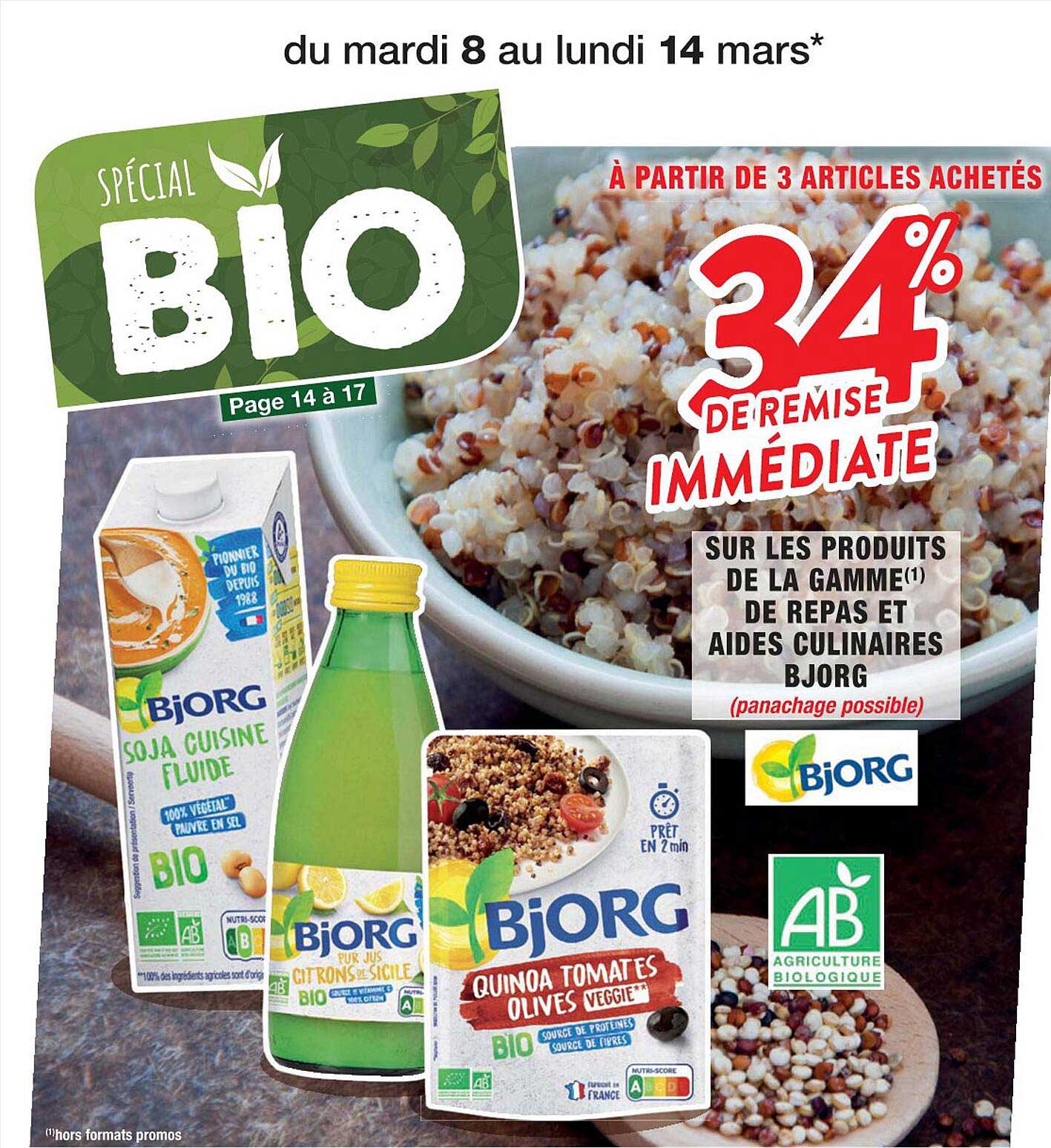 la gamme de repas et aides culinaires bjorg