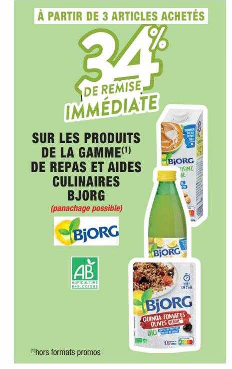 la gamme de repas et aides culinaires bjorg