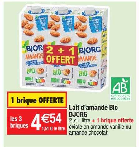 lait d'amande bio bjorg