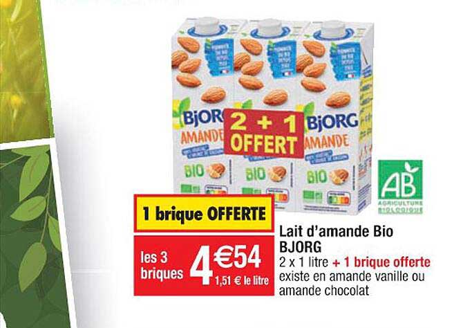 lait d'amande bio bjorg