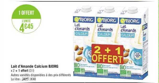 Lait D'amande Calcium Bjorg