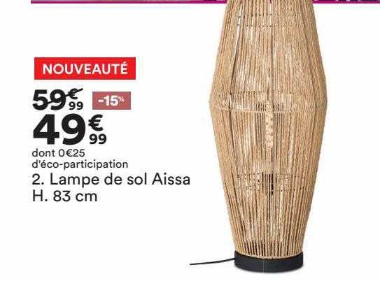 lampe de sol aissa h. 83 cm