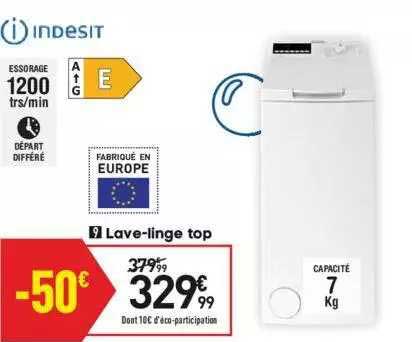 lave-linge top indesit