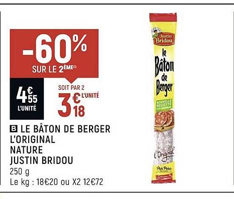 le bâton de berger l'original nature justin bridou