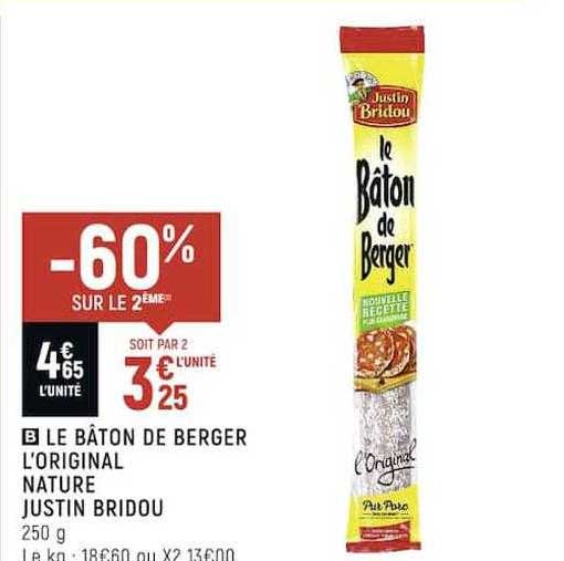 le bâton de berger l'original nature justin bridou