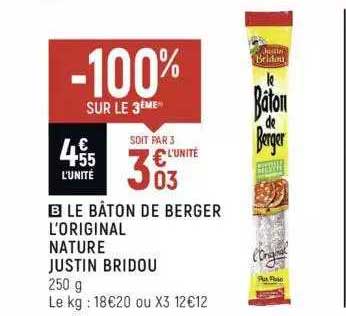 le bâton de berger l'original nature justin bridou