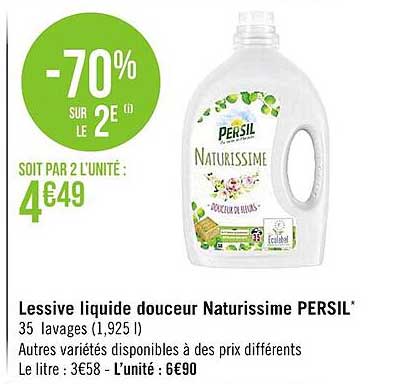 Lessive Liquide Douceur Naturissime Persil