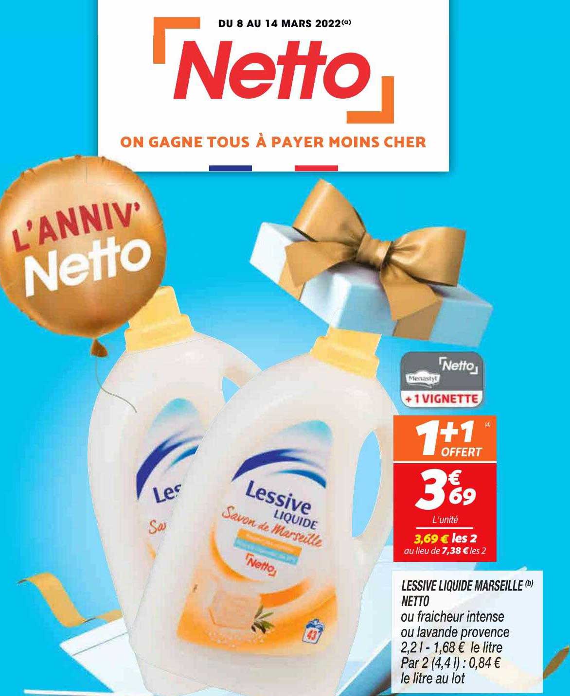 Lessive Liquide Marseille Netto