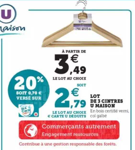 Lot De 3 Cintres U Maison