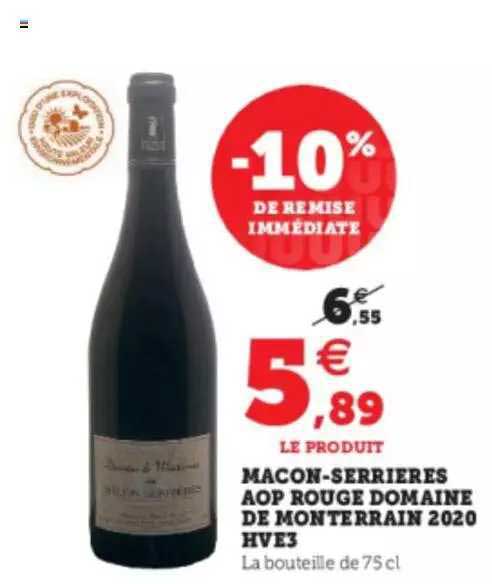 macon-serrières aop rouge domaine de monterrain 2020 hve3