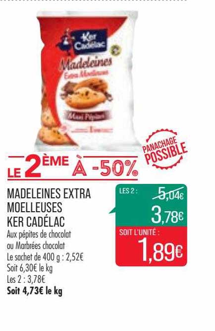 madeleines extra moelleuses ker cadélac