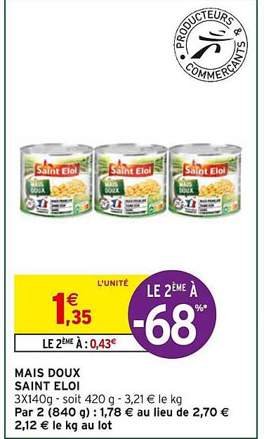 maïs doux saint éloi