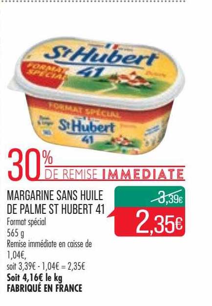 margarine sans huile de palme st hubert 41
