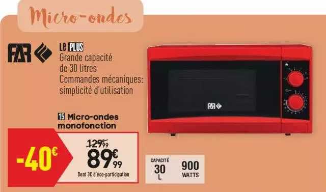 micro-ondes monofonction far