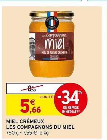 Miel Crémeux Les Compagnons Du Miel