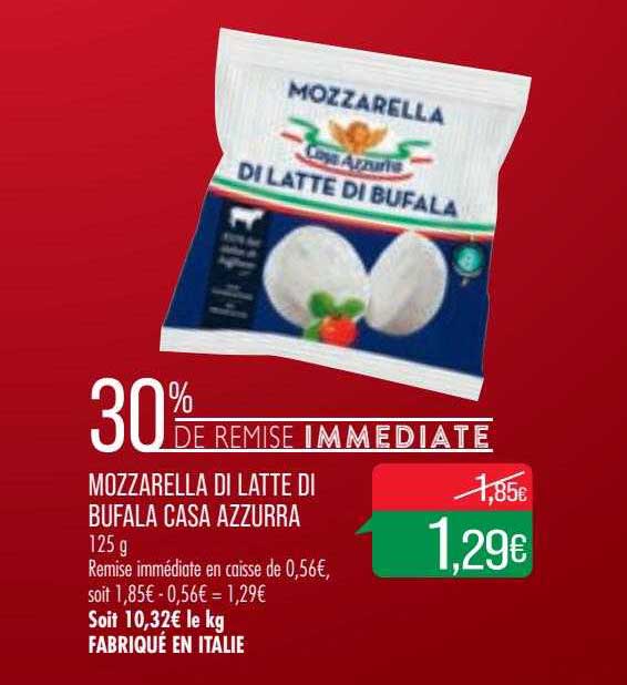 mozzarella di latte di bufala casa azzurra