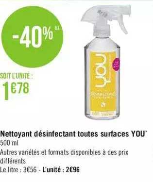 nettoyant désinfectant toutes surfaces you