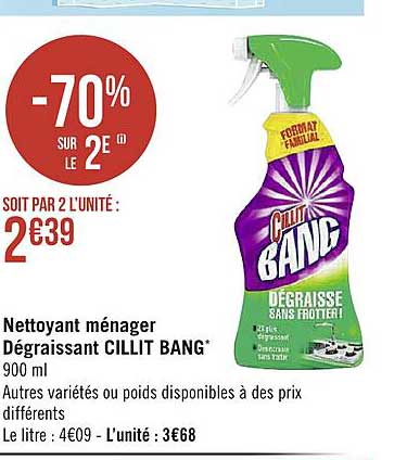 nettoyant ménager dégraissant cillit bang