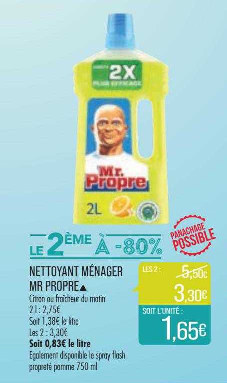 nettoyant ménager mr propre
