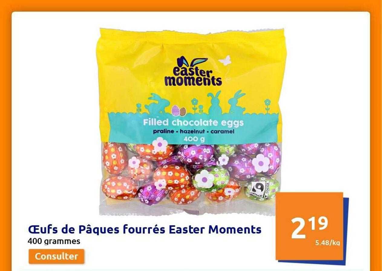 oeufs de pâques fourrés easter moments