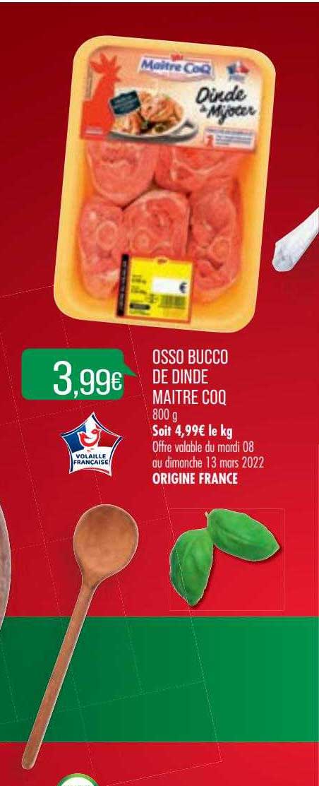 osso bucco de dinde maître coq