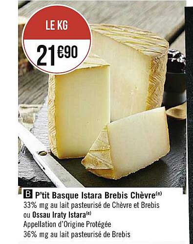 p'tit basque istara brebis chèvre ou ossau iraty istara