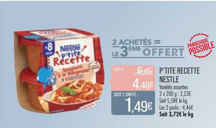 p'tite recette nestlé