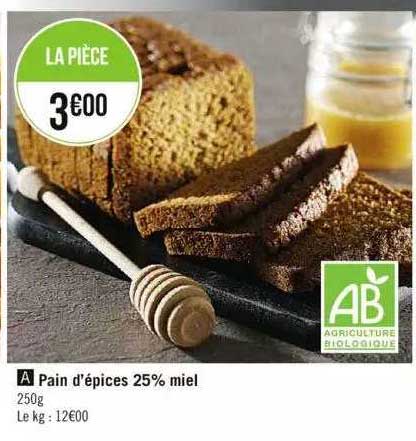 Pain D'épices 25% Miel
