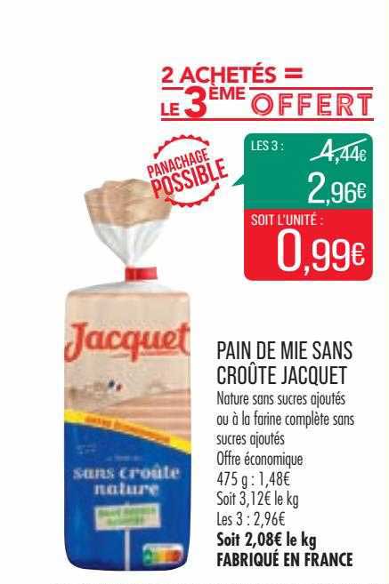 Pain De Mie Sans Croûte Jacquet