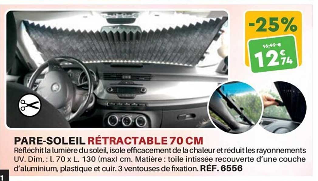 pare-soleil rétractable 70 cm