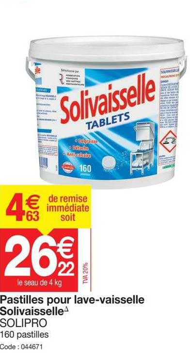 pastilles pour lave-vaisselle solivaisselle solipro