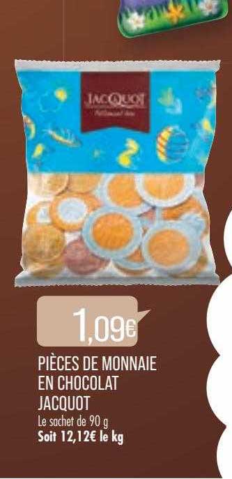 pièces de monnaie en chocolat jacquot