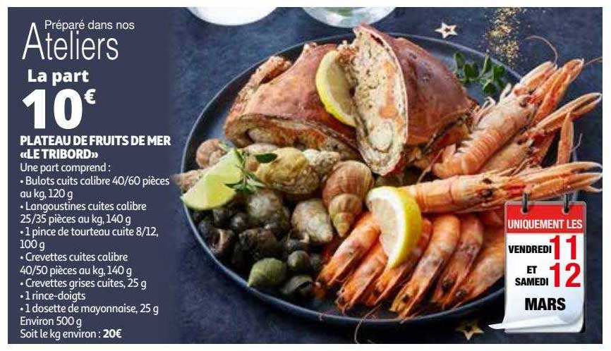 plateau de fruits de mer "le tribord"