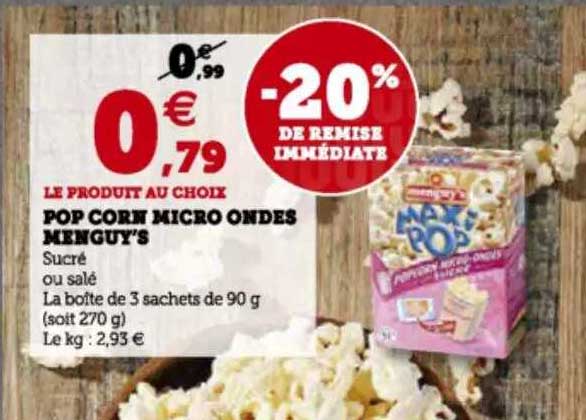 pop corn micro ondes menguy's